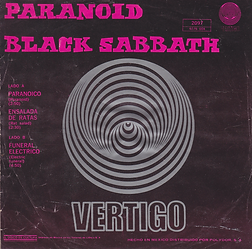Black Sabbath - Paranoico / Ensalada DeRatas / Funeral Electrico - Mexico - Vertigo 6276 004 - 1971 - Back