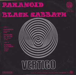 Black Sabbath - Paranoico / Ensalada DeRatas / Funeral Electrico - Mexico - Vertigo 6276 004 - 1971 - Back
