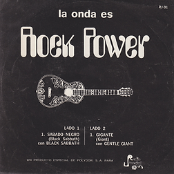 Black Sabbath - Black Sabbath / Gentle Giant - Giante - Mexico - Rock Power RJ-01 - 1971 - Front
