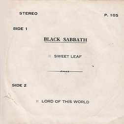 Black Sabbath - Sweet Leaf / Lord Of This World - Thailand - HHH P.105 - 197? - Back