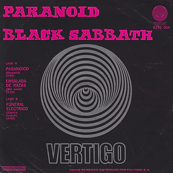 Black Sabbath - Paranoico / Ensalada DeRatas / Funeral Electrico - Mexico - Vertigo 6276 004 - 1971 - Back