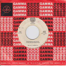 Black Sabbath - Paranoico / Ensalada DeRatas - Mexico - Vertigo 112 (6059 114) - 1971
