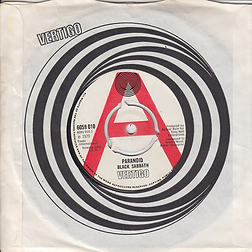 Black Sabbath - Paranoid / The Wizard (Demo) - UK - Vertigo 6059 010 - 1970