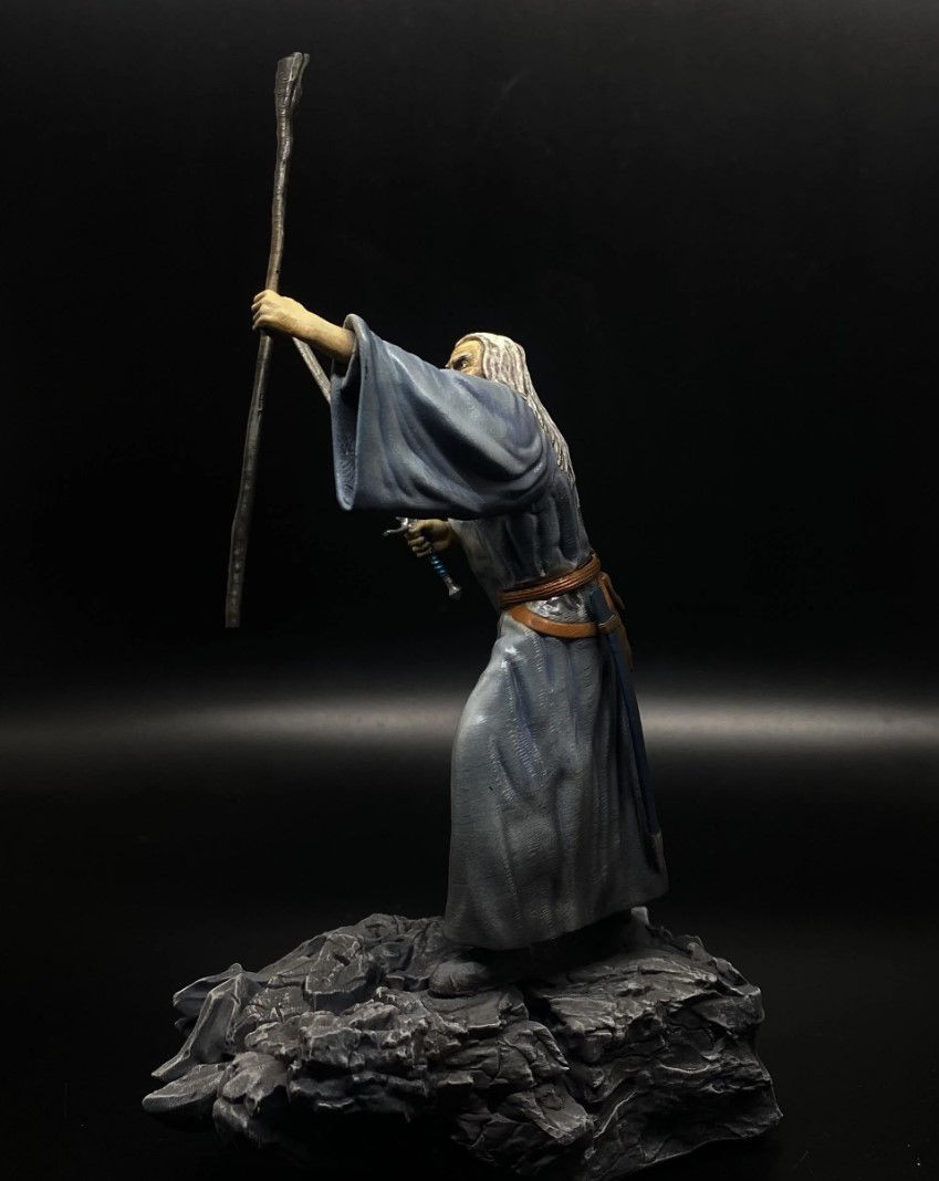 Küçük resim: Gri Gandalf Balrog Savaşı Boyalı Figür Yüzüklerin Efendisi Lotr 20 Cm (Dev Boy)