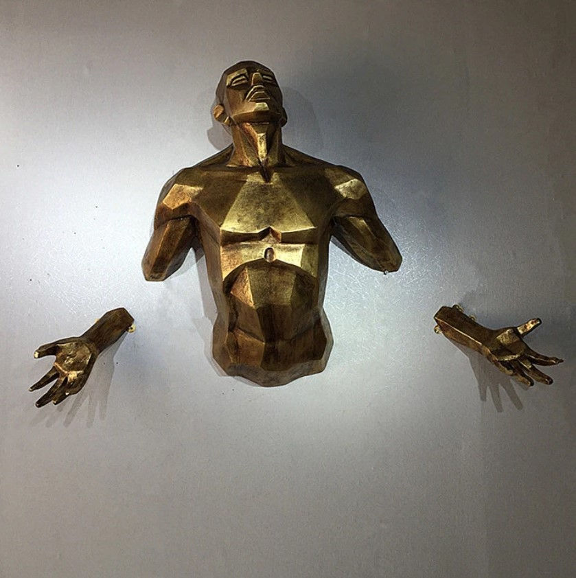 Küçük resim: Modern Adam Duvar Dekoru Sculpture Angel Man Wall (Giga Dev Boy)