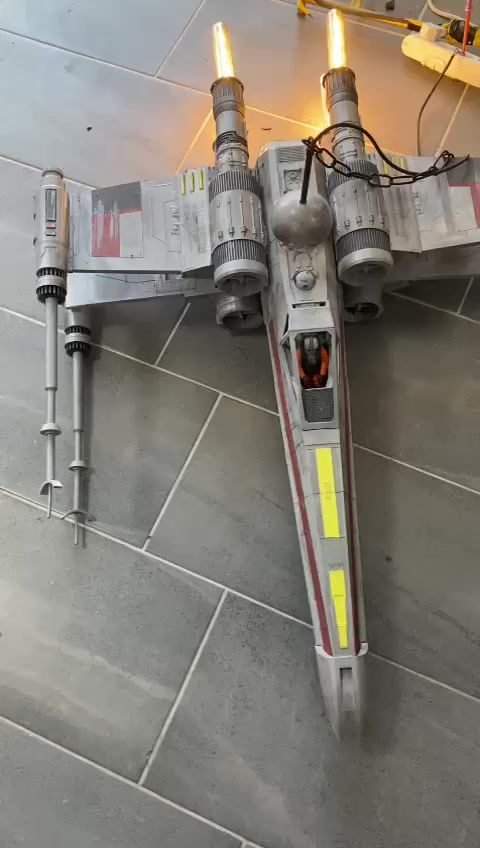 Küçük resim: Star Wars X Wing Uzay Gemisi Dekor Futuristic Avize (Ampül Dahil 120 Cm Boy)