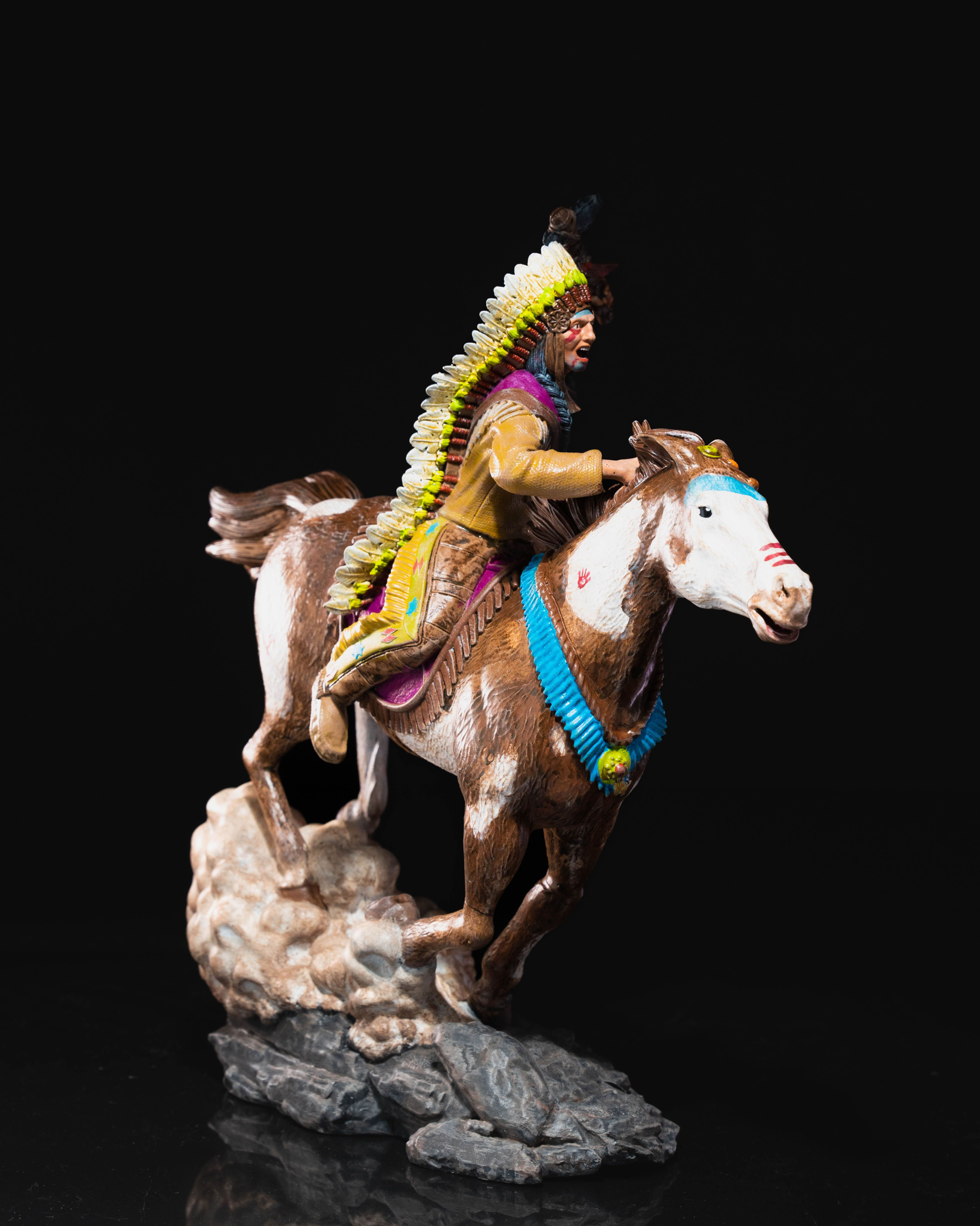 Atlı Kızılderili Figür Dekoru 20 CM