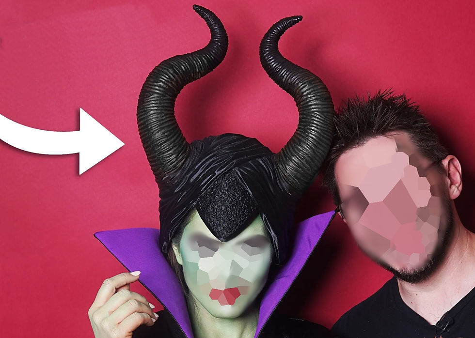 Malefiz Boynuzlu Kask Kafalık Maske Maleficent