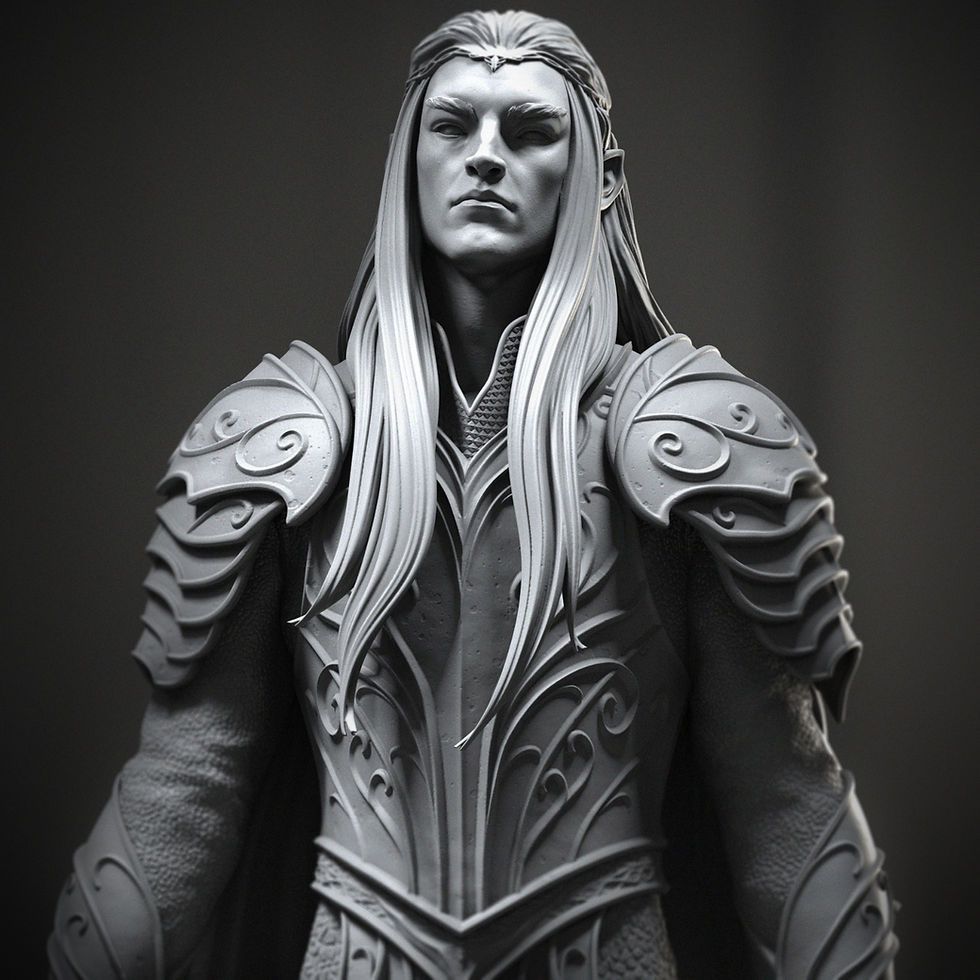 Küçük resim: Kral Thranduil Elf Kralı Hobbit Yüzüklerin Efendisi Lotr 25 Cm Gümüş Renk (Dev