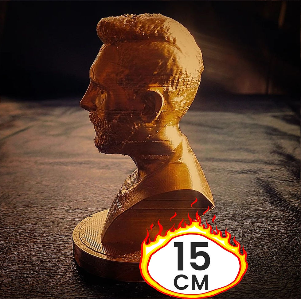 Küçük resim: Messi Gold Varak Büst 15 Cm