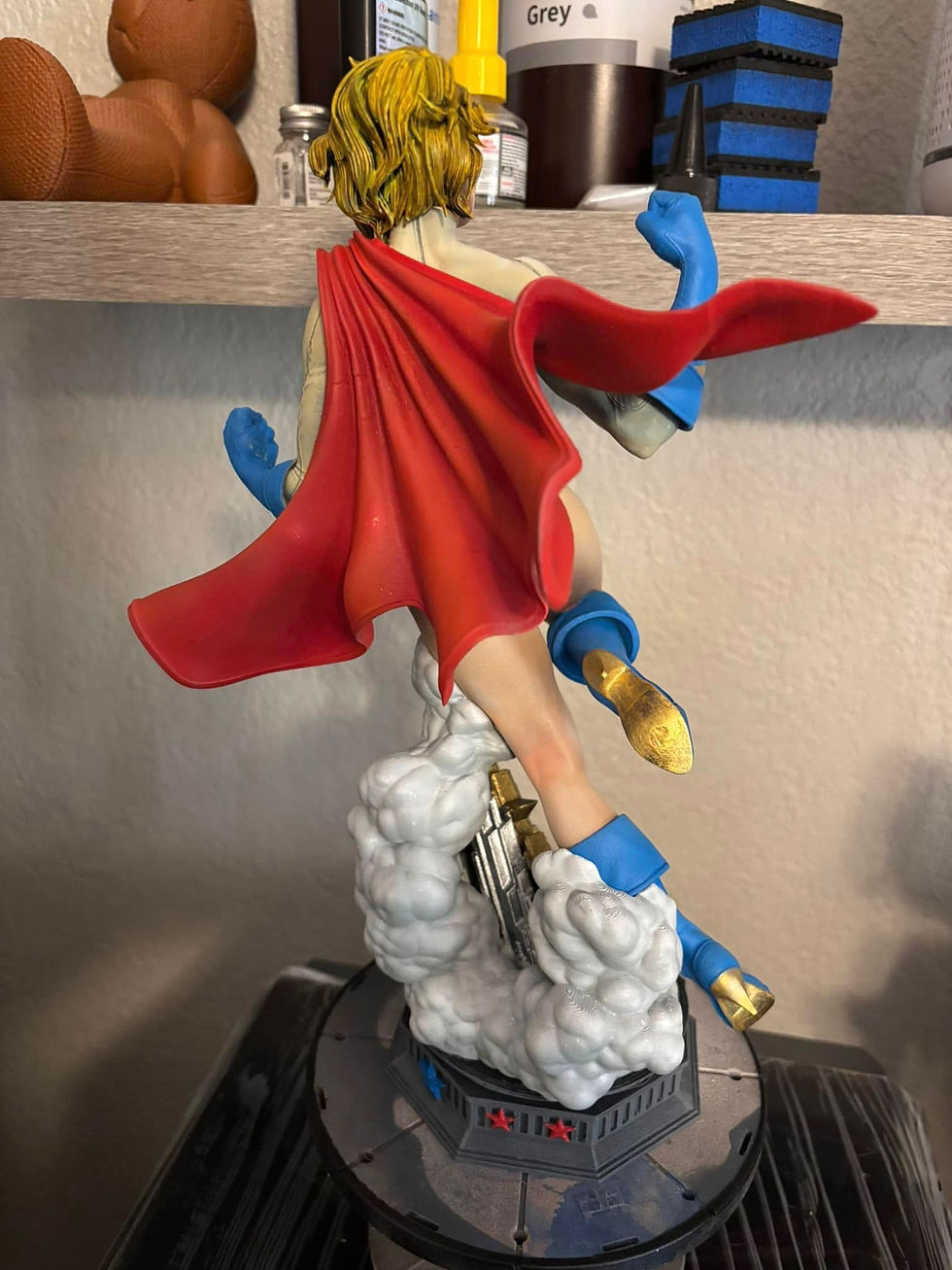 Küçük resim: Güzel Güç Kızı Boyalı Figür 20CM