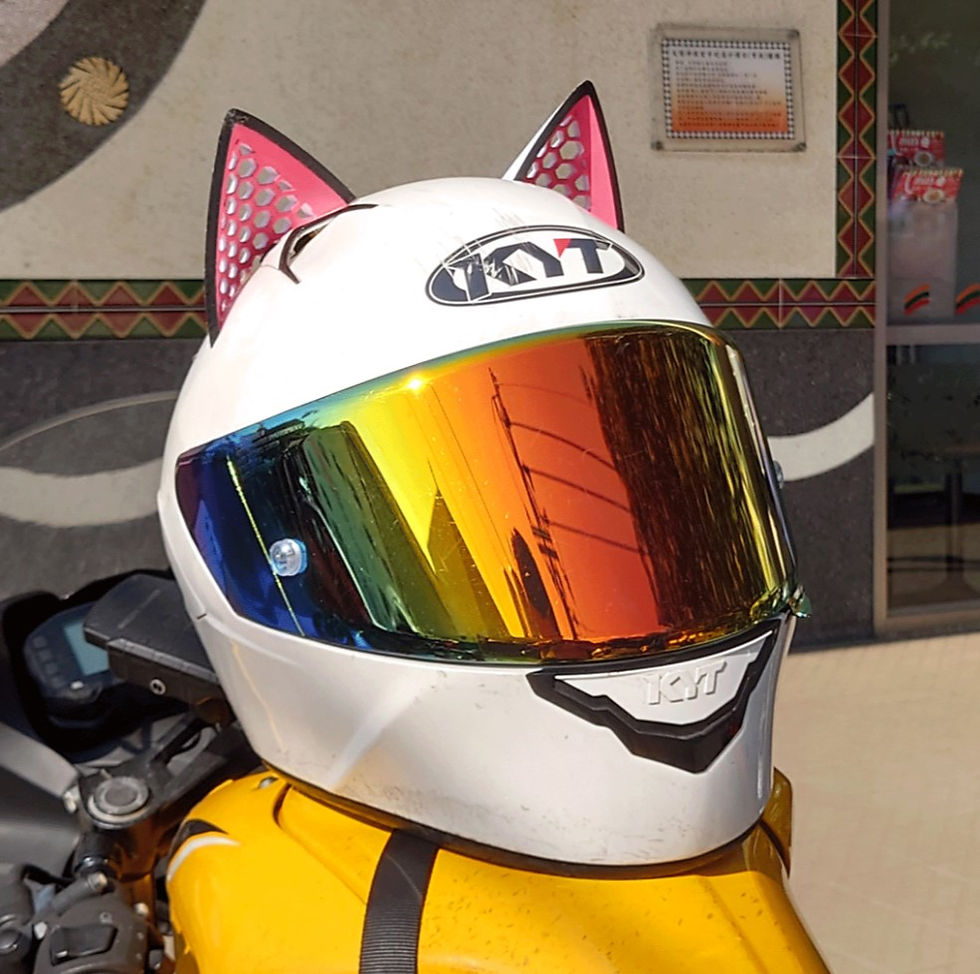 Motorsiklet Kaskı Kedi Kulağı