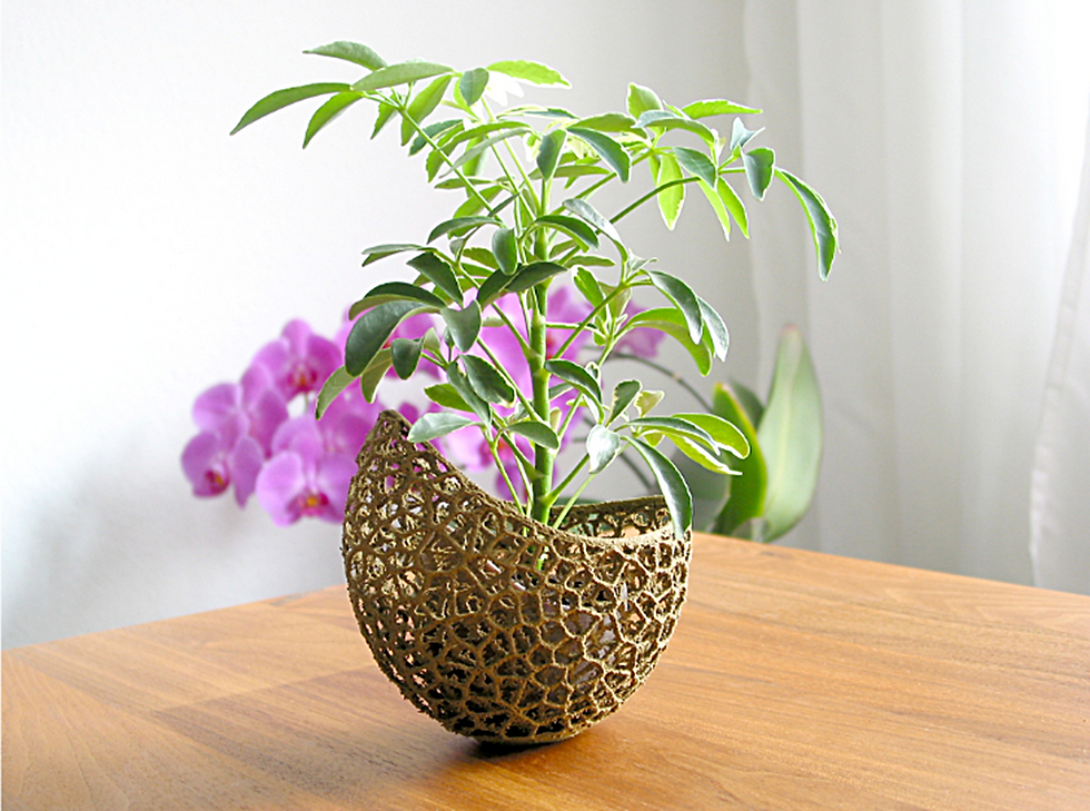 Küçük resim: Voronoi Antik Gold Saksı 13 Cm Çap