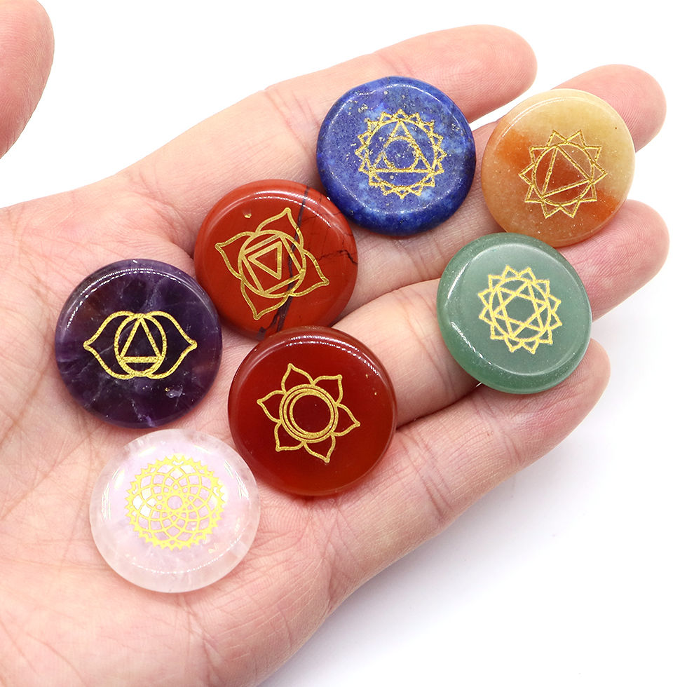 7 Chakra Natural Stone Healing Crystal Set - For Healing and Prosperity