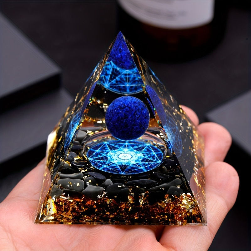 Thumbnail: Elegant Home Decor Lapis Lazuli Ball And Pyramid Crystal