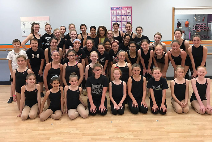 Dancers at Mary Lorraine's Dance Center with Master class teachers
