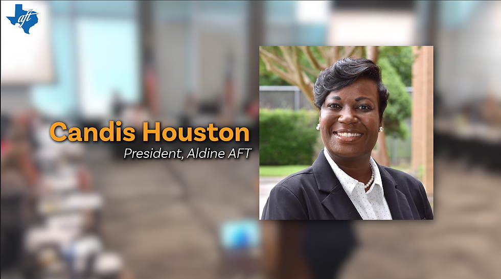 WATCH: Aldine AFT President Candis Houston testifies against Florida-based charter at the State Board of Education
