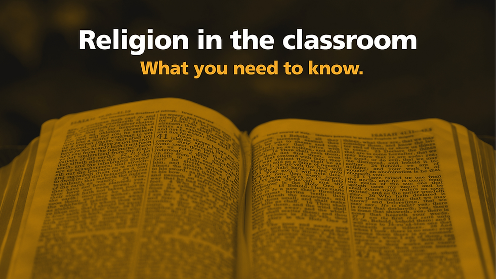 The Bible in classrooms: what comes next?