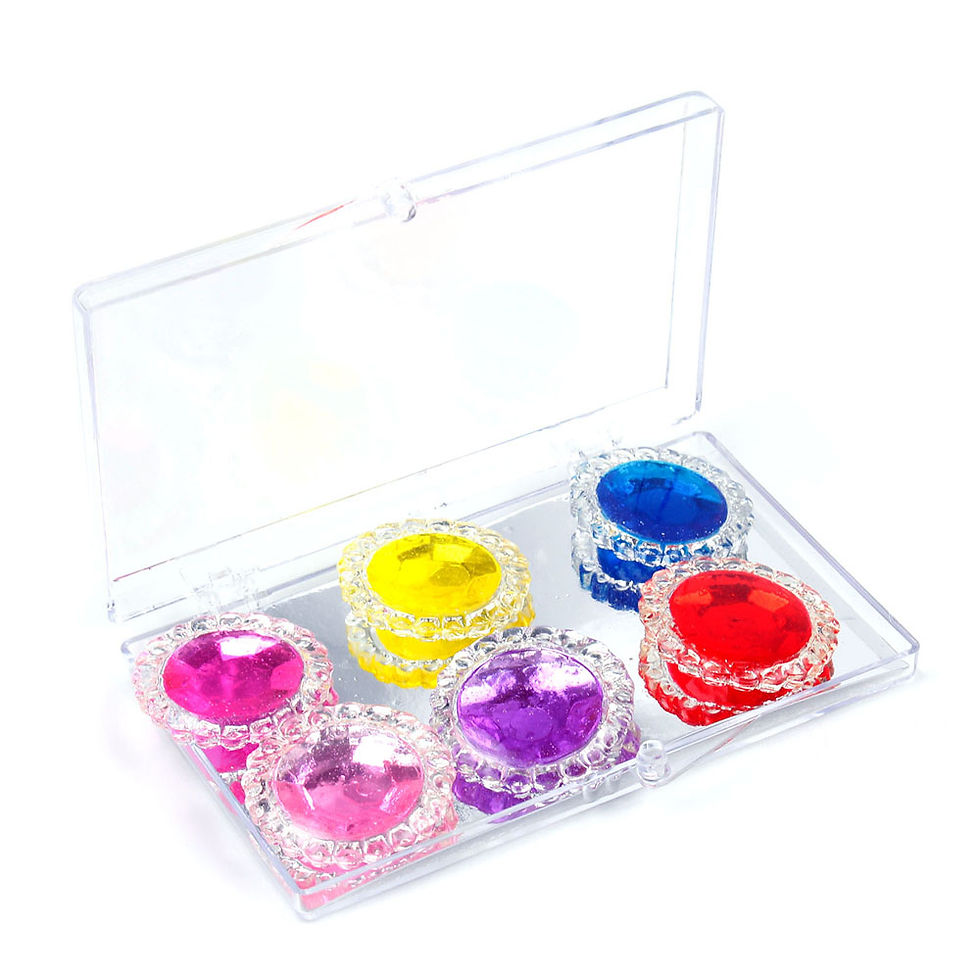 Thumbnail: Edible Diamond-Framed Round Gems 28mm, 6 Pieces