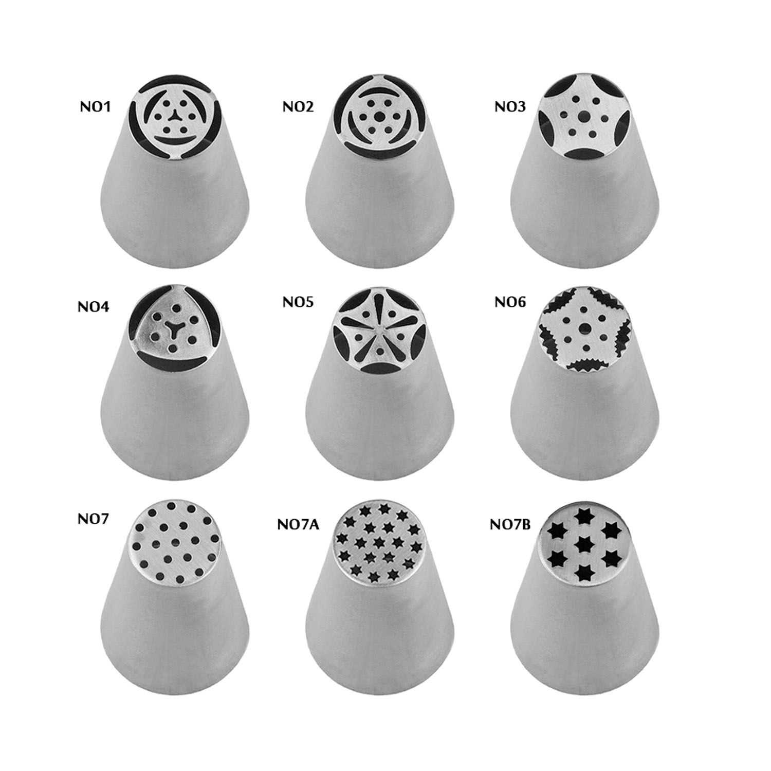 Russian Nozzles Piping Tips, Stainless Steel Seamless Tubes