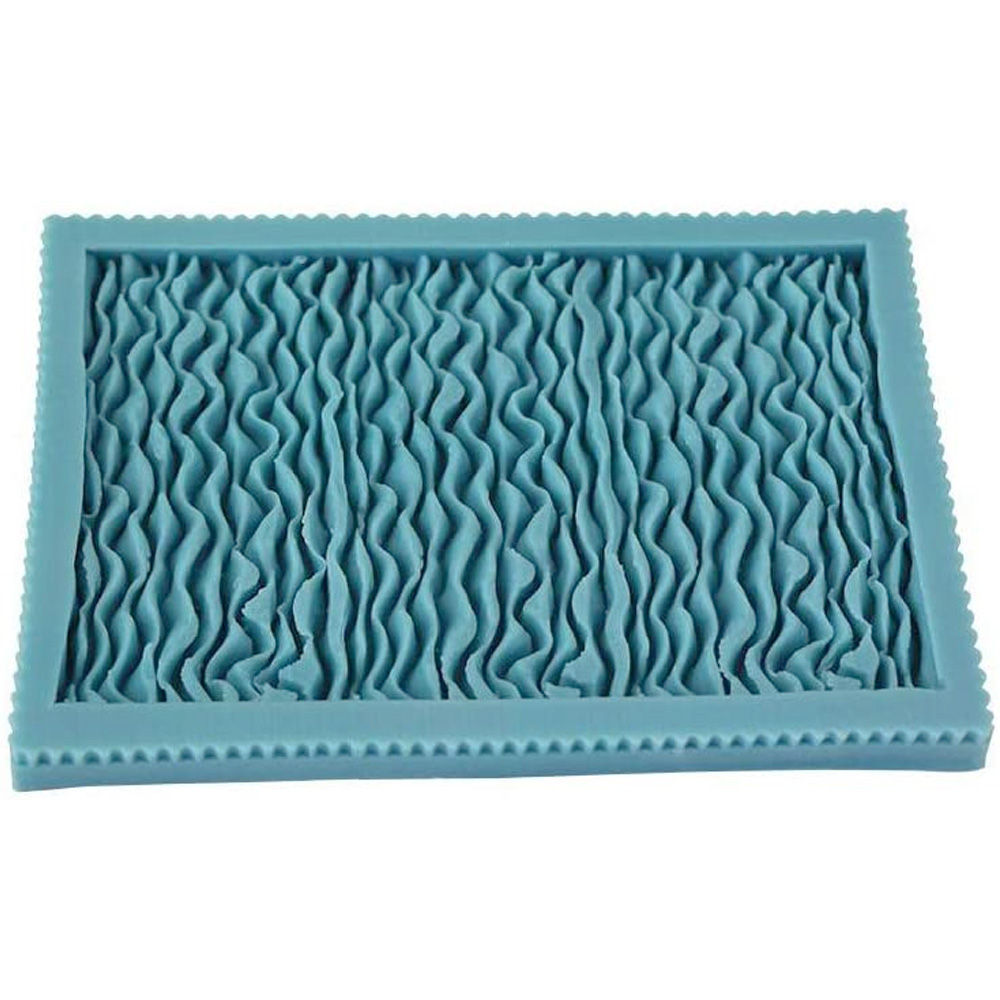 O'Creme Vertical Ruffles Silicone Impression Mold, 6" x 4"