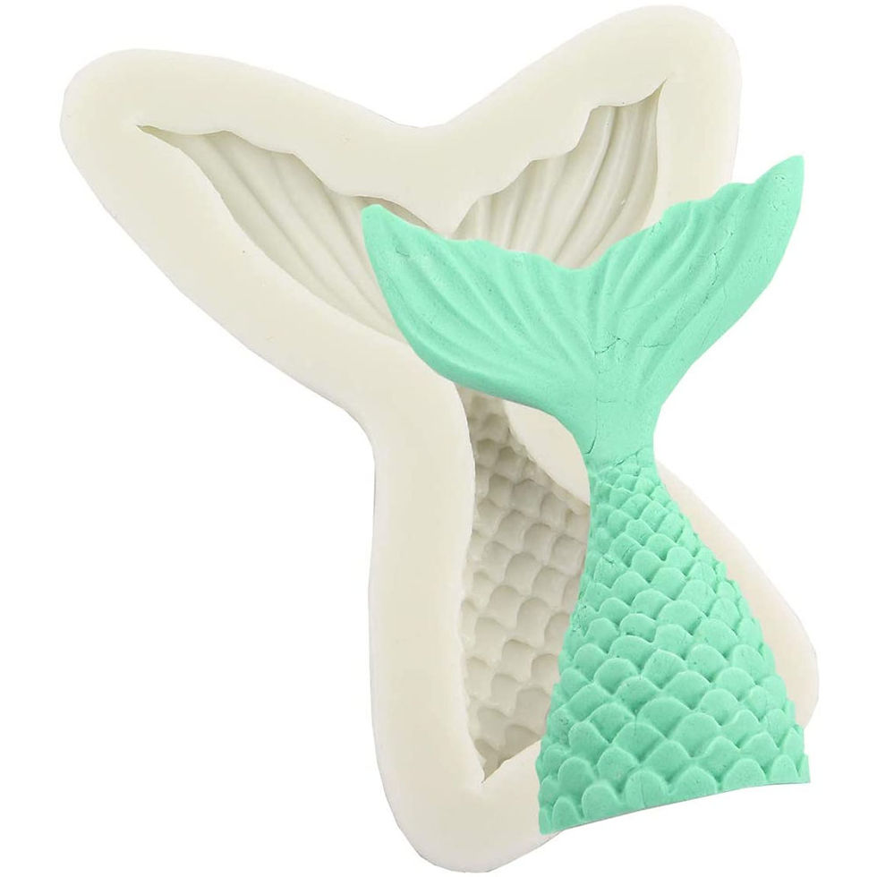 Thumbnail: O'Creme Mermaid Silicone Mold, 3" x 2" x .5"