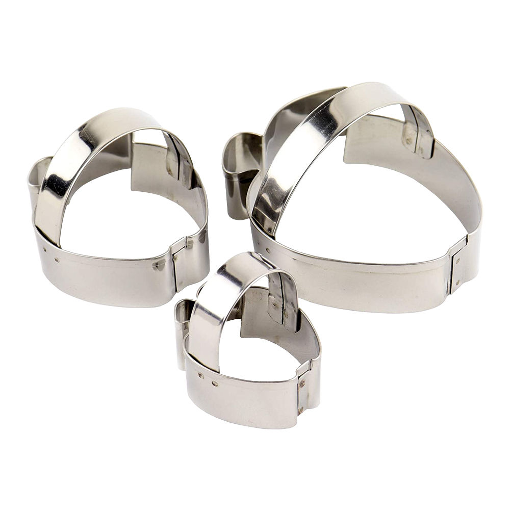 O'Creme Apple Cookie Cutter with Handle, Set of 3