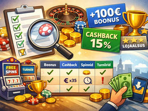 Võrdlusjuhend Eesti mängijale: kasiino pakkumised, cashback, turniirid ja lojaalsus