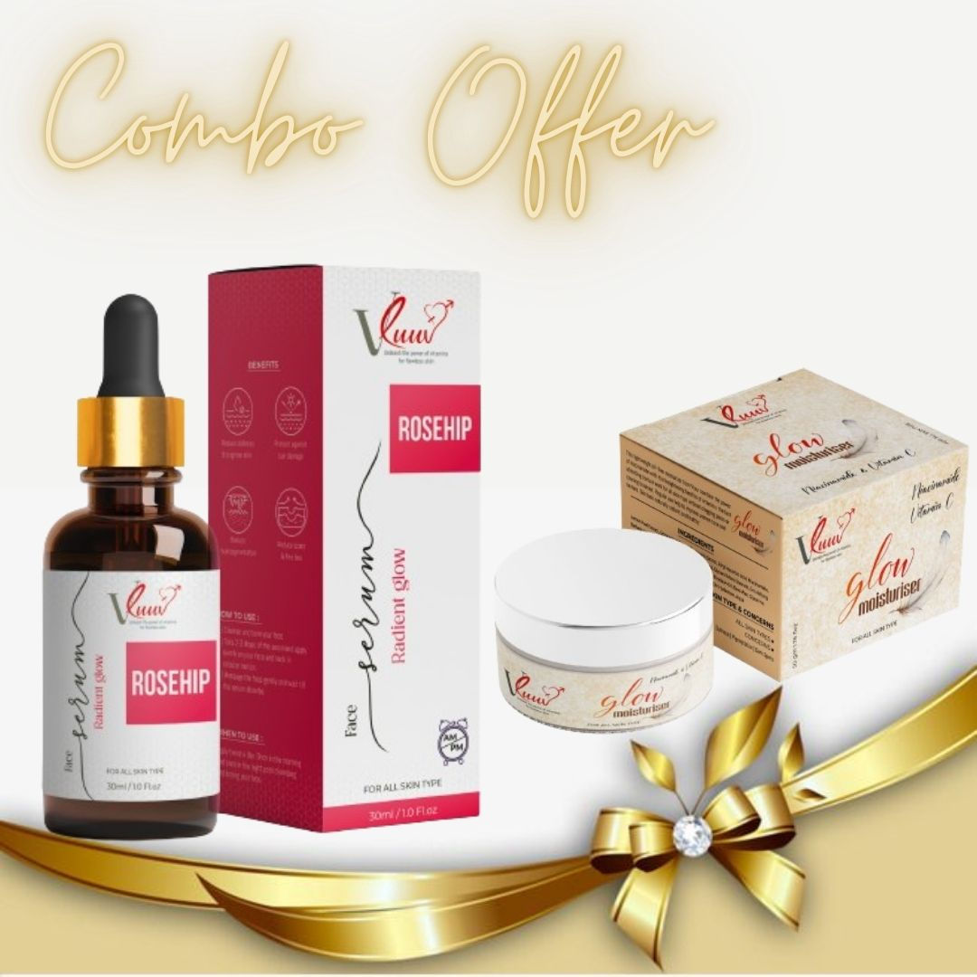 ROSEHIP WITH VITAMIN E SERUM AND  GLOW MOISTURIZER