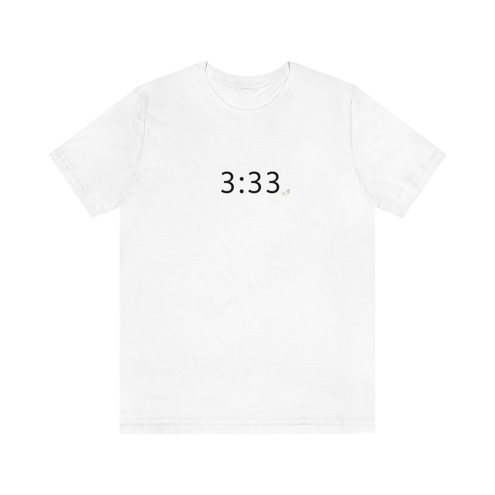 WHITE 3:33 DIVING TIMING TSHIRT