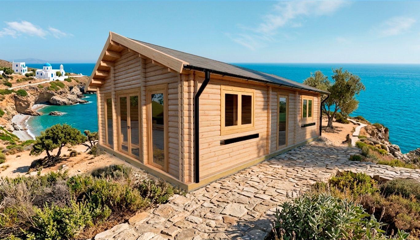 Casa prefabricada de madera modelo Benalmádena de Casas de Madera Málaga