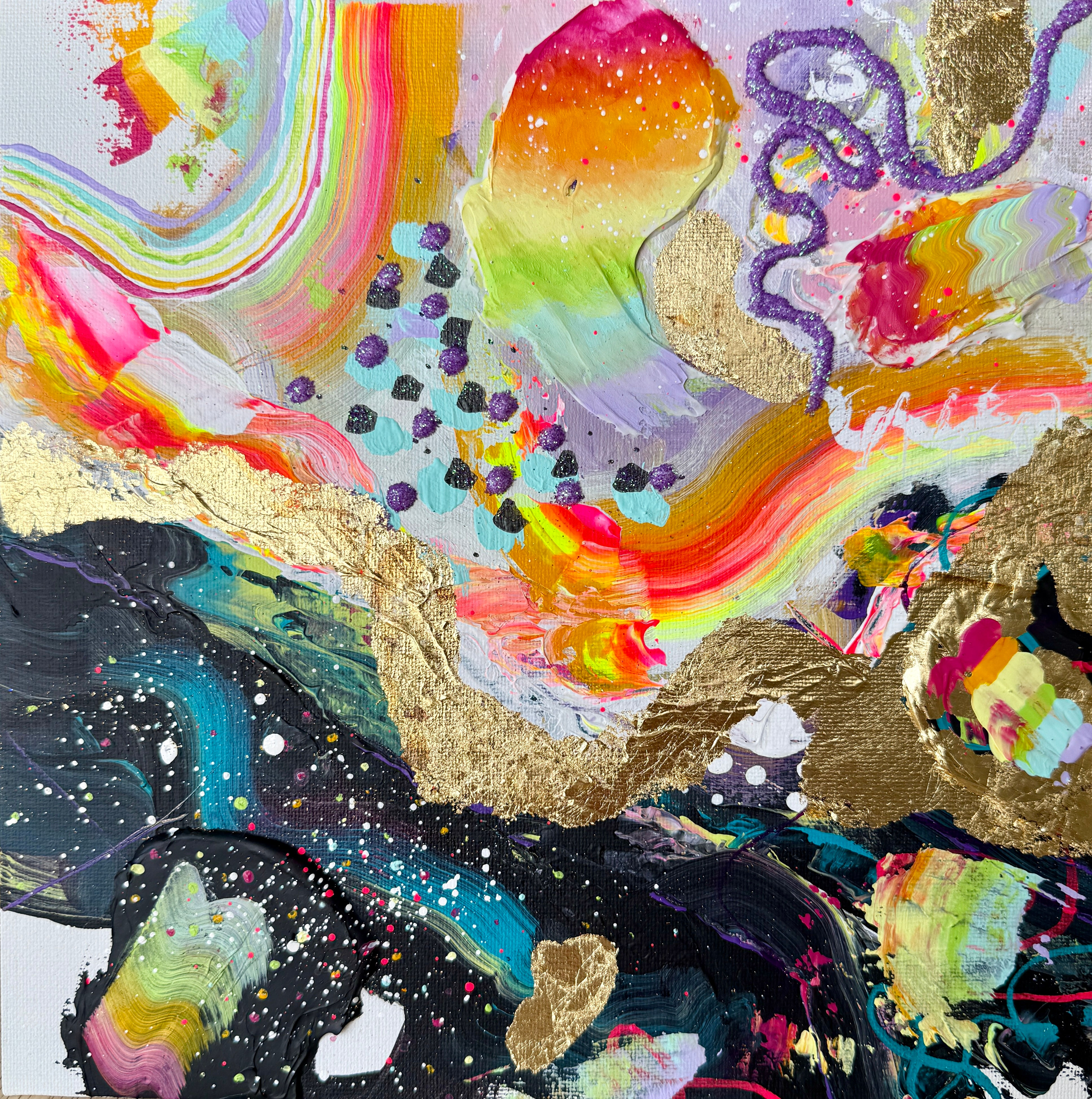 Cosmo Dust | Abstract Art | 10x10 in