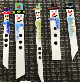 Snowmen plant stakes