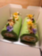 Pandan Mango Coconut Swiss Roll (Whole - approx. 10 to 12 slices)