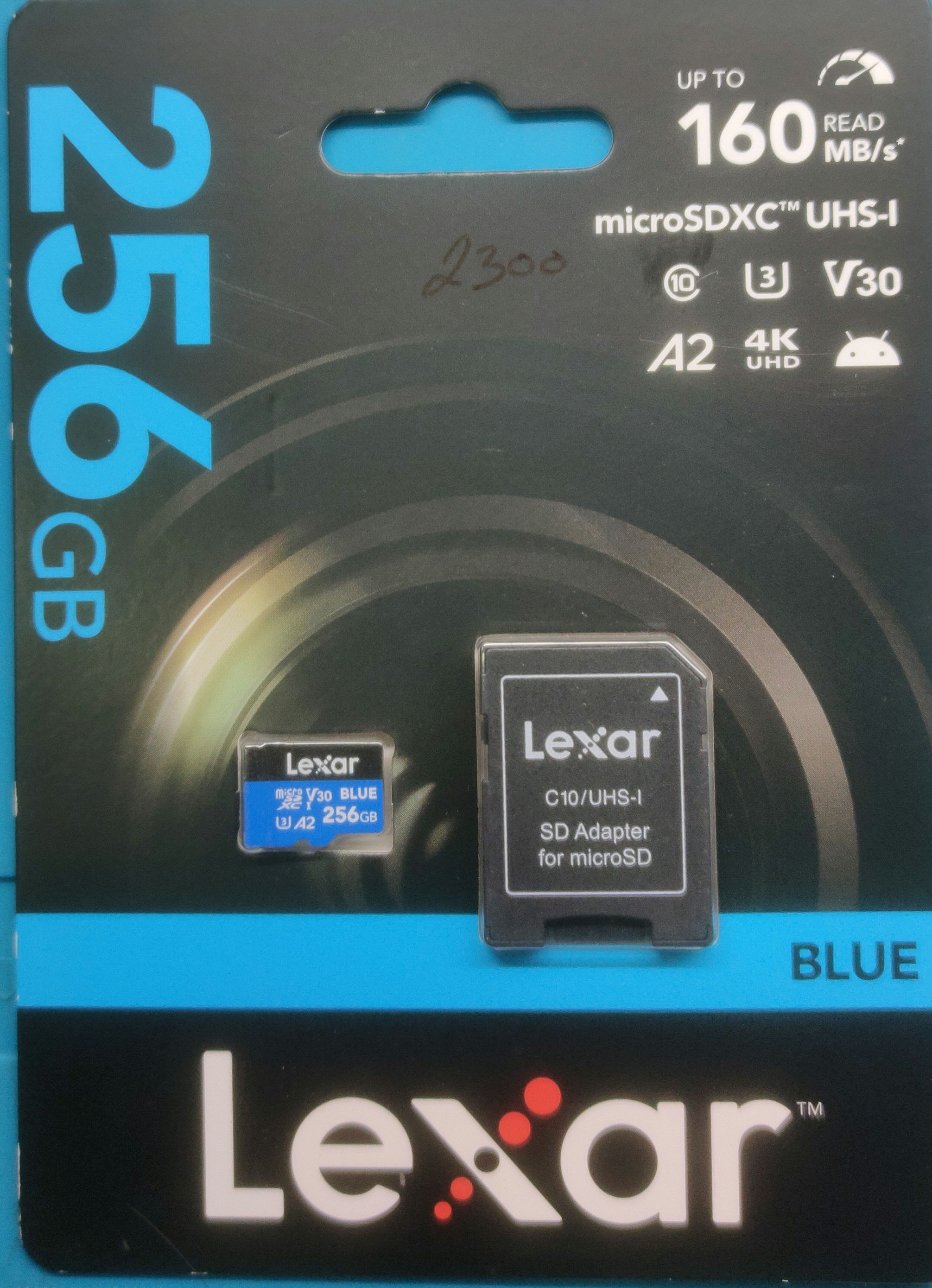 Lexar BLUE 256GB microSDXC Card 160MB/s