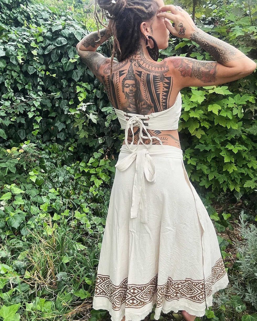 Thumbnail: Hand Printed Tribal Cotton Top