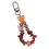 Thumbnail: red agate chipped crystal bag chain with silver keyrying and heart