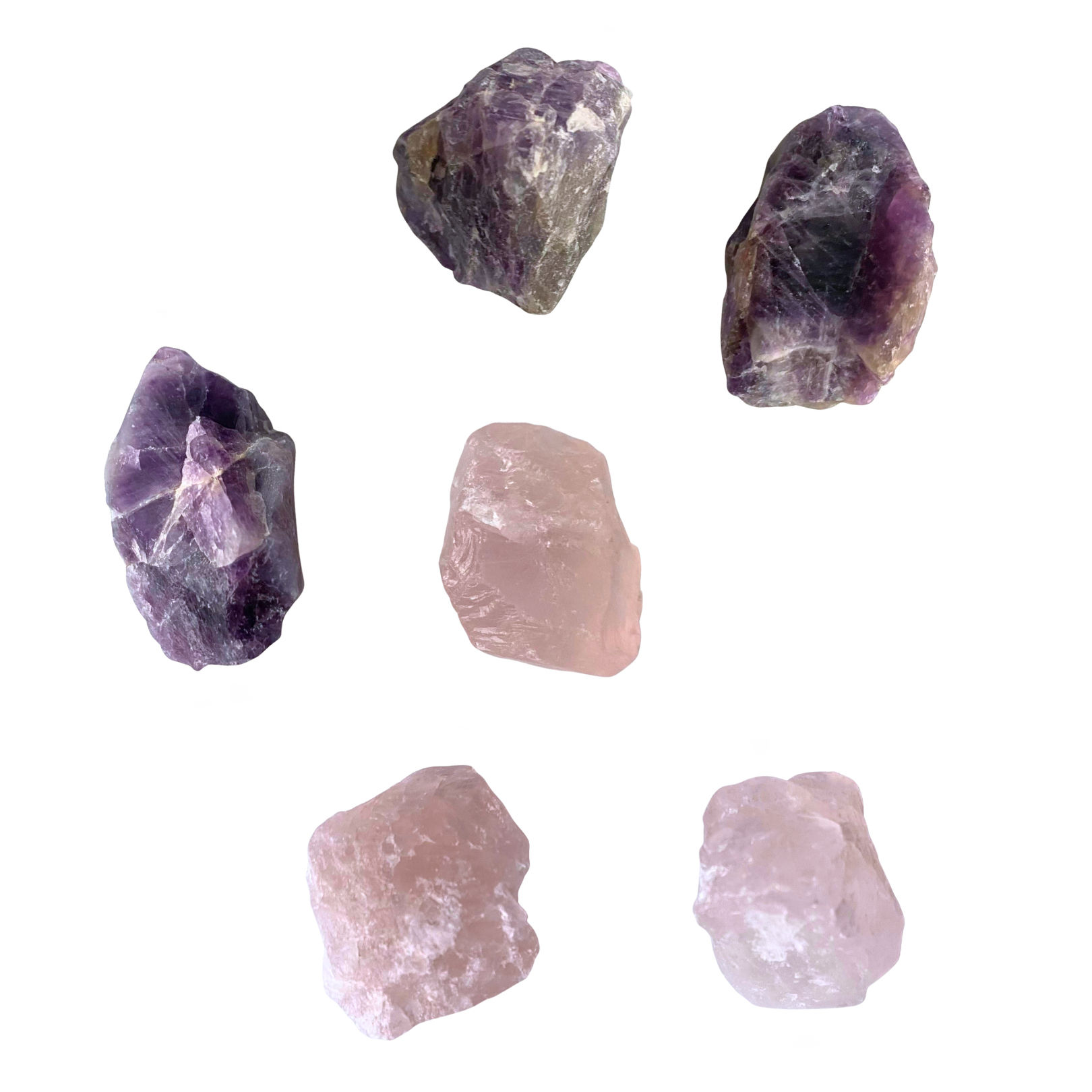 Crystal Magnet Pairs - Amethyst & Rose Quartz