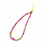 Thumbnail: hot pink and green beaded phone charm with strawberry beads