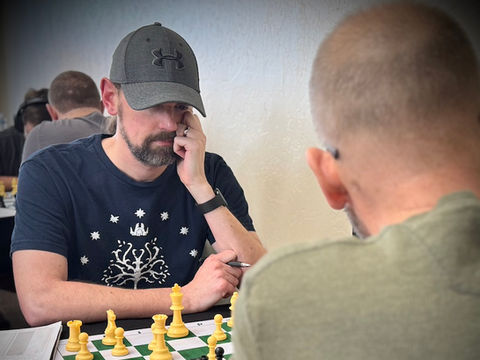 Oklahoma chess player Lloyd Thompson at the Oklahoma City Open chess tournament.