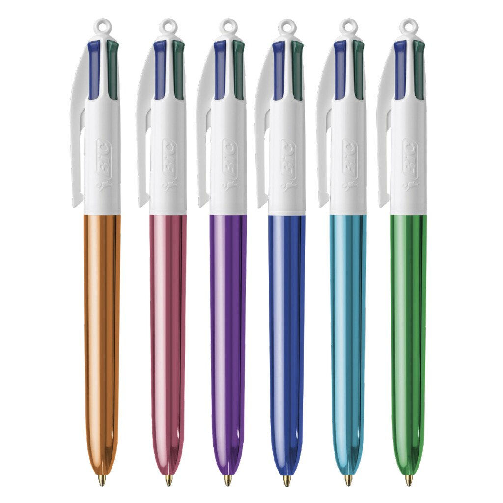 Penne a sfera metallizzata Bic 4 colours shine