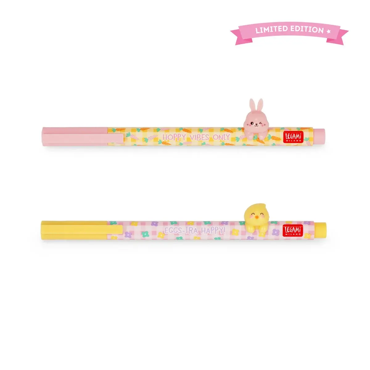 Set di 2 Penne Gel con Animaletto Decorativo Lovely Friends-Hoppy Easter Legami