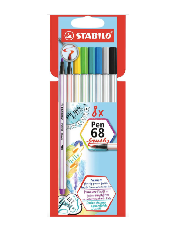 Set di 8 Pennarelli Brush Stabilo