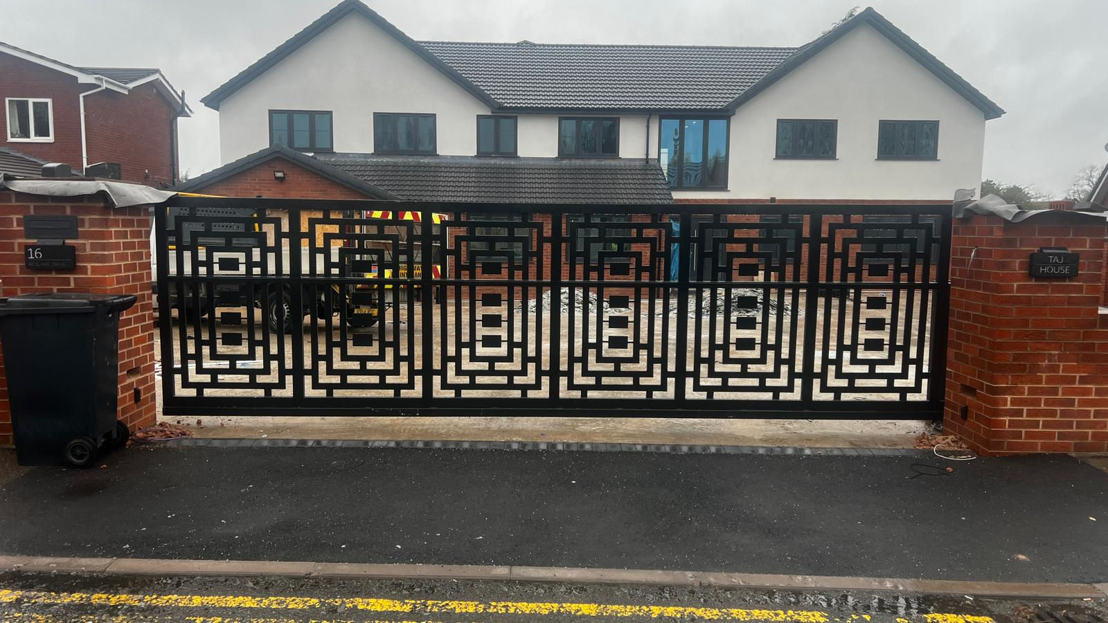 Metal iron gates