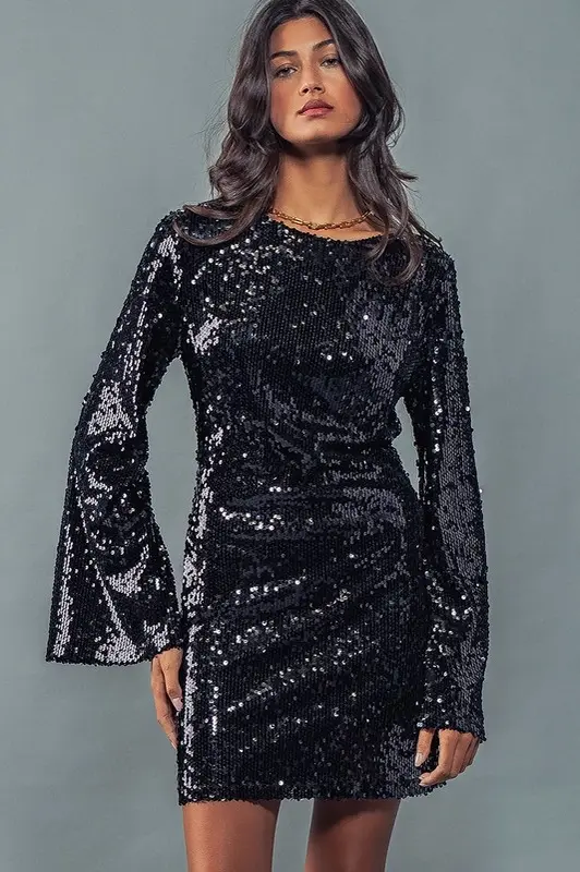 Thumbnail: Black Sequin Dress