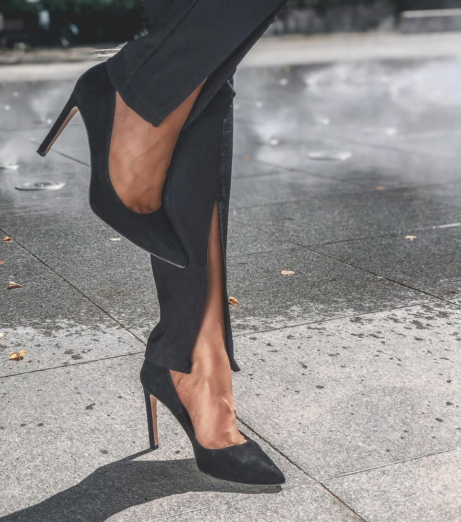 Black Suede Pumps