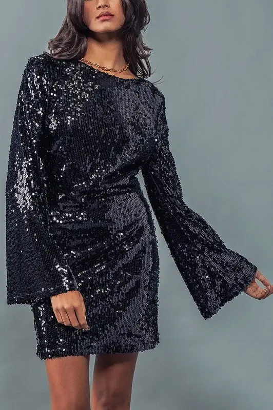 Thumbnail: Black Sequin Dress