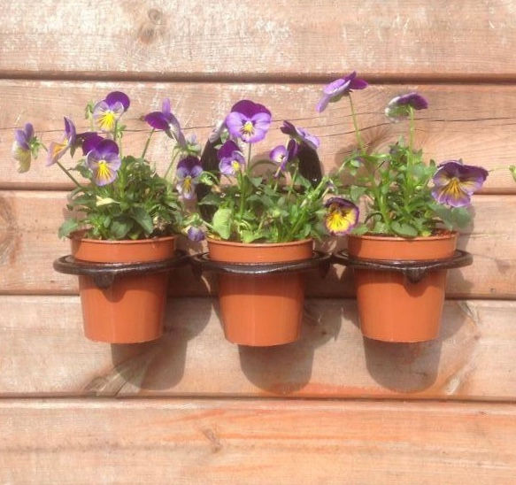 horseshoe plant pot holder