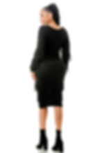 Thumbnail: Knit Long Sleeve Fringe Dress        