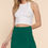 Thumbnail: Side Zipper Slit Ponte Mini Skort